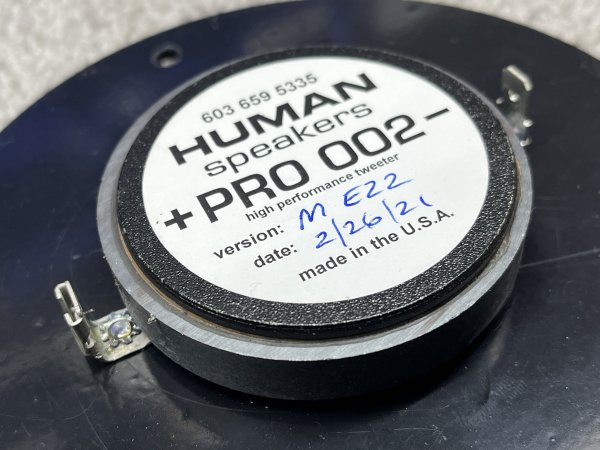 HUMAN Speakers PRO 002 ME22 tweeter rear view